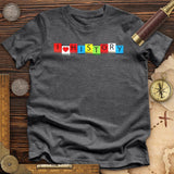 I Love History Blocks Premium Quality Tee
