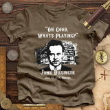 John Dillinger Let's Go To Movies Premium Quality Tee