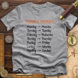 Nordic Gods Days Of The Week Premium Quality Tee