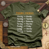 Nordic Gods Days Of The Week T-Shirt