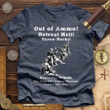 Out Of Ammo Throw Rocks Premium Quality Tee