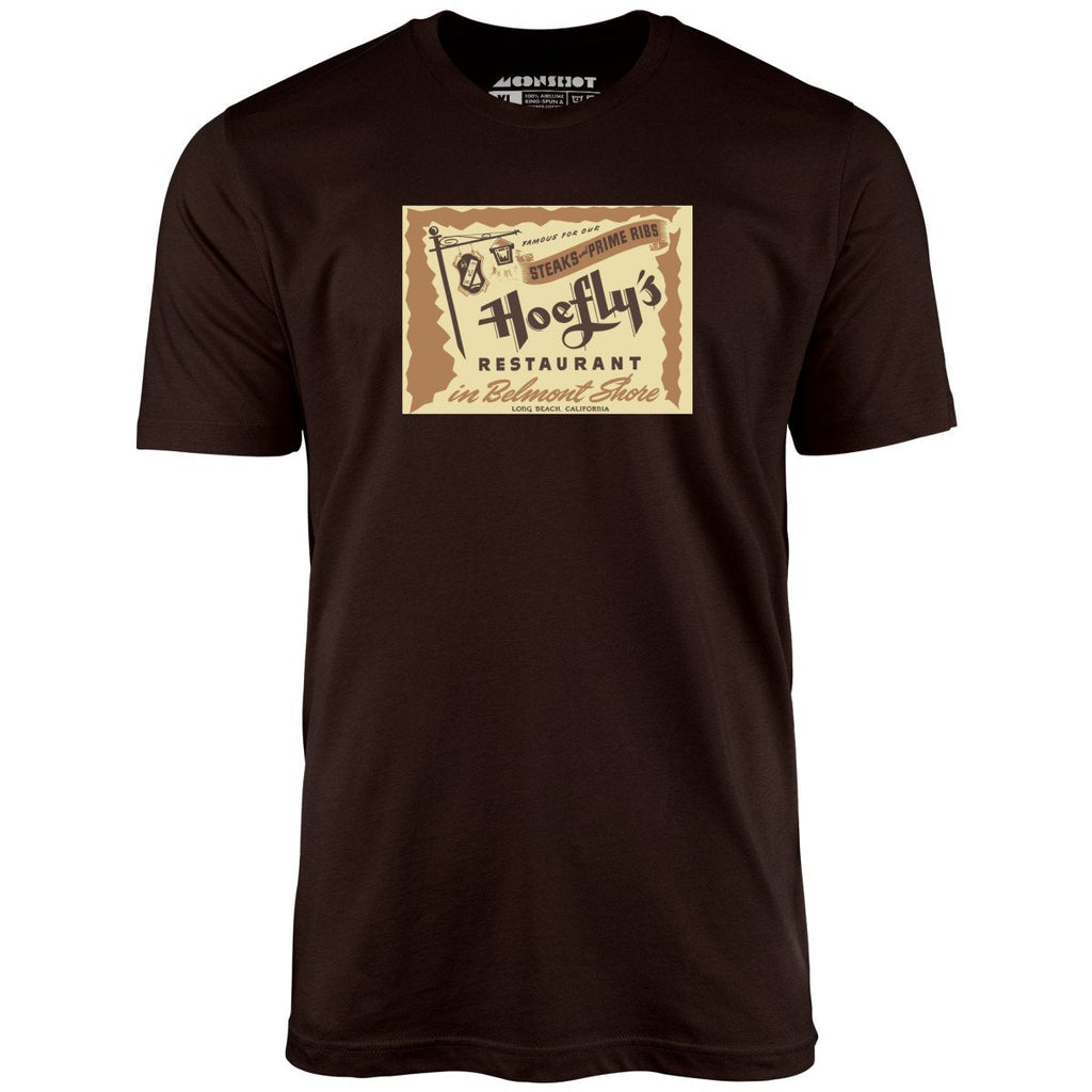 Hoefly's - Belmont Shore, CA - Vintage Restaurant - Unisex T-Shirt