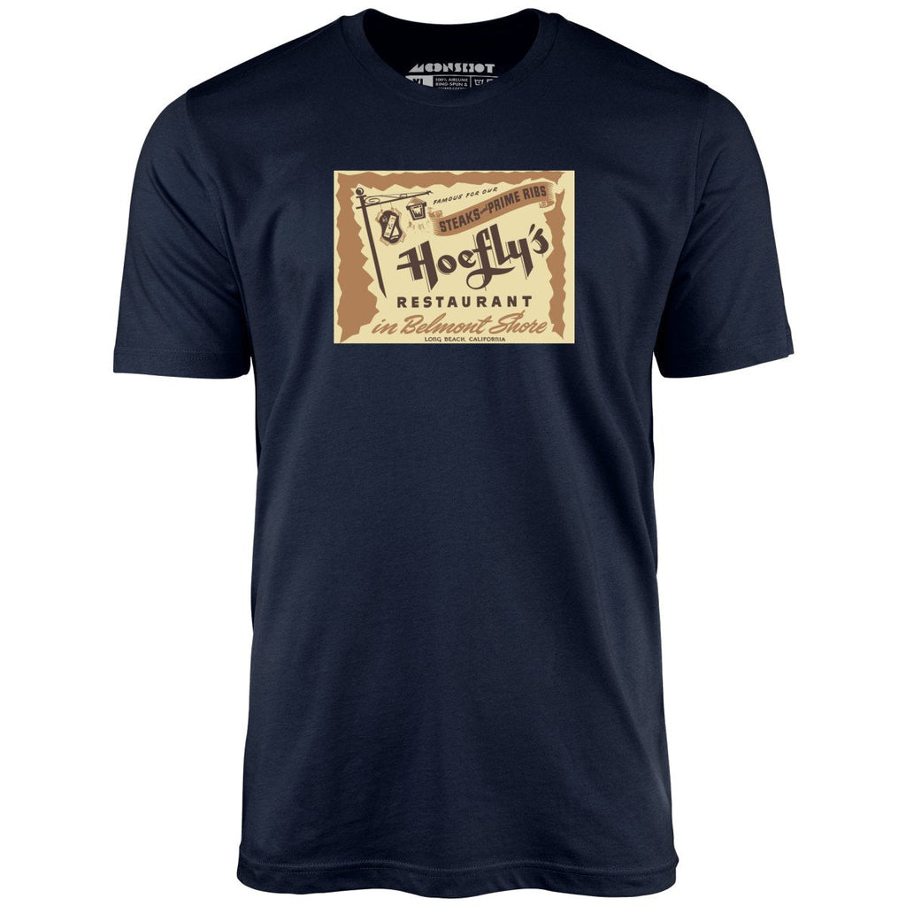Hoefly's - Belmont Shore, CA - Vintage Restaurant - Unisex T-Shirt