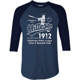 Holdenville Hitters - Oklahoma - Vintage Defunct Baseball Teams - 3/4 Sleeve Raglan T-Shirt