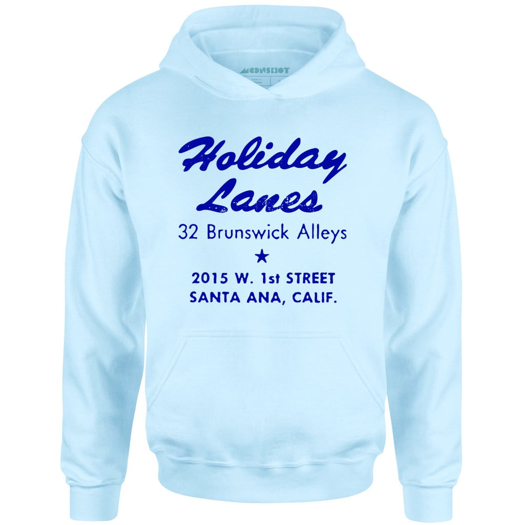 Holiday Lanes - Santa Ana, CA - Vintage Bowling Alley - Unisex Hoodie