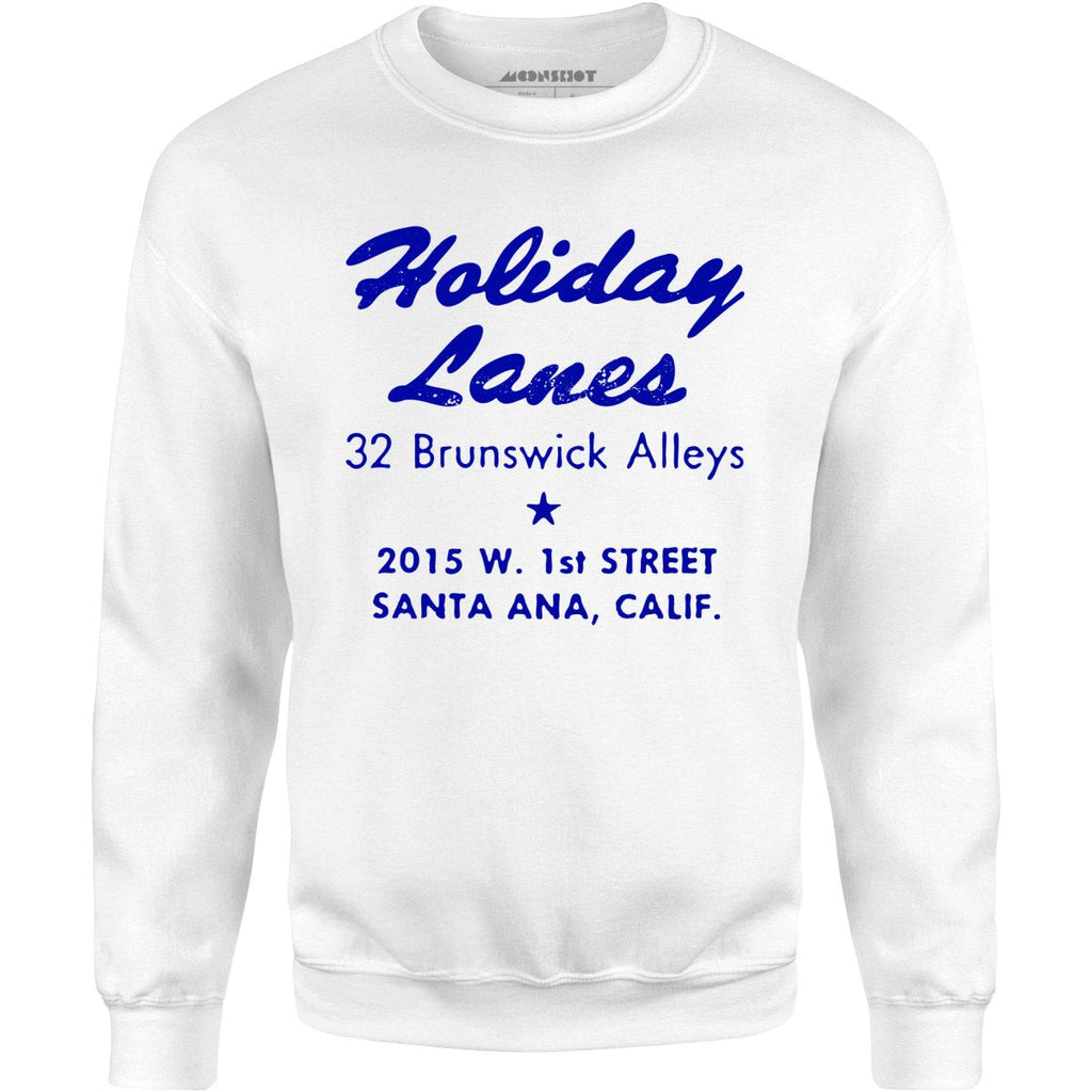 Holiday Lanes - Santa Ana, CA - Vintage Bowling Alley - Unisex Sweatshirt