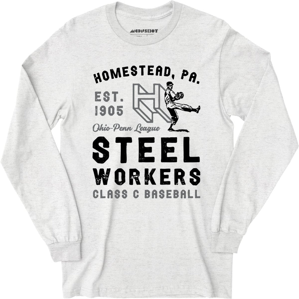 Homestead Steel Workers - Pennsylvania - Vintage Defunct Baseball Teams - Long Sleeve T-Shirt