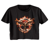 Hunger Games - Flaming Mockingjay Womens Crop Tee
