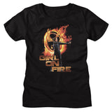 Hunger Games - Girl On Fire Womens T-Shirt