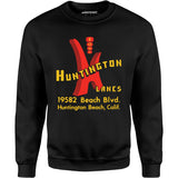 Huntington Lanes - Huntington Beach, CA - Vintage Bowling Alley - Unisex Sweatshirt