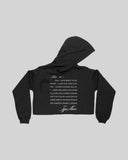 I listen to that.. Modern R&B Womens Cropped Black Hoodie