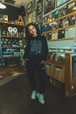 I listen to that.. Modern R&B Womens Cropped Black Hoodie