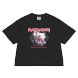 Iron Maiden Beast Over Hammersmith Mineral Wash Womens Crop Tee