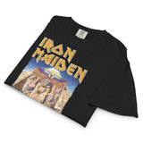 Iron Maiden Powerslave Pharoh Mineral Wash Womens Crop Tee