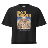 Iron Maiden Powerslave Pharoh Mineral Wash Womens Crop Tee
