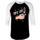 It's Lit 4th of July - 3/4 Sleeve Raglan T-Shirt