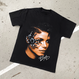M. JACKSON 'SPIDER' BAD HEAVYWEIGHT BLACK T-SHIRT