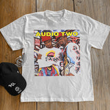 AUDIO TWO HIP HOP HEAVYWEIGHT WHITE T-SHIRT