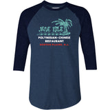 Jade Isle - Scotch Plains, NJ - Vintage Tiki Bar - 3/4 Sleeve Raglan T-Shirt