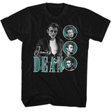 James Dean - Three Circles Teal T-Shirt