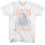 Janis Joplin - Faded Art Noveau Circle Boyfriend Tee