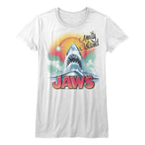 Jaws Beachy Airbrush Womens T-Shirt