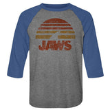 Jaws Shark Sun Baseball Shirt
