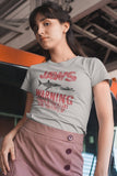 Jaws Warning Boyfriend Tee