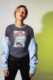 Jaws Worn Japanese Poster Womens T-Shirt