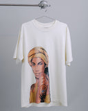 Jhene Big Face Oversized Cream Tee
