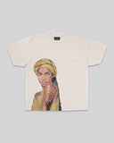 Jhene Big Face Oversized Cream Tee