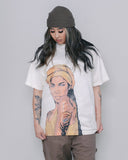 Jhene Big Face Oversized Cream Tee