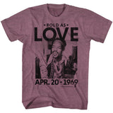 Jimi Hendrix Bold As Love Boyfriend Tee