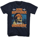 Jimi Hendrix - In Concert Poster Boyfriend Tee