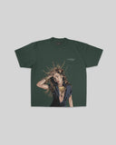 Jlo Big Face Oversized Green Tee