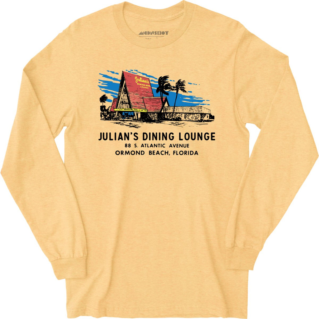 Julian's Dining Lounge - Ormond Beach, FL - Vintage Restaurant - Long Sleeve T-Shirt