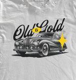 OLD & GOLD JAGUAR XK120 HEAVYWEIGHT WHITE T-SHIRT