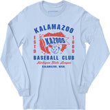 Kalamazoo Kazoos - Michigan - Vintage Defunct Baseball Teams - Long Sleeve T-Shirt