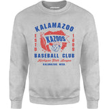 Kalamazoo Kazoos - Michigan - Vintage Defunct Baseball Teams - Unisex Sweatshirt