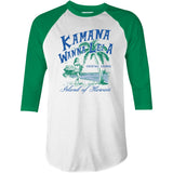 Kamana Wanna Lei A Cocktail Lounge - 3/4 Sleeve Raglan T-Shirt