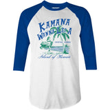 Kamana Wanna Lei A Cocktail Lounge - 3/4 Sleeve Raglan T-Shirt