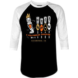 Kapu Kai - Cucamonga, CA - Vintage Tiki Bar - 3/4 Sleeve Raglan T-Shirt