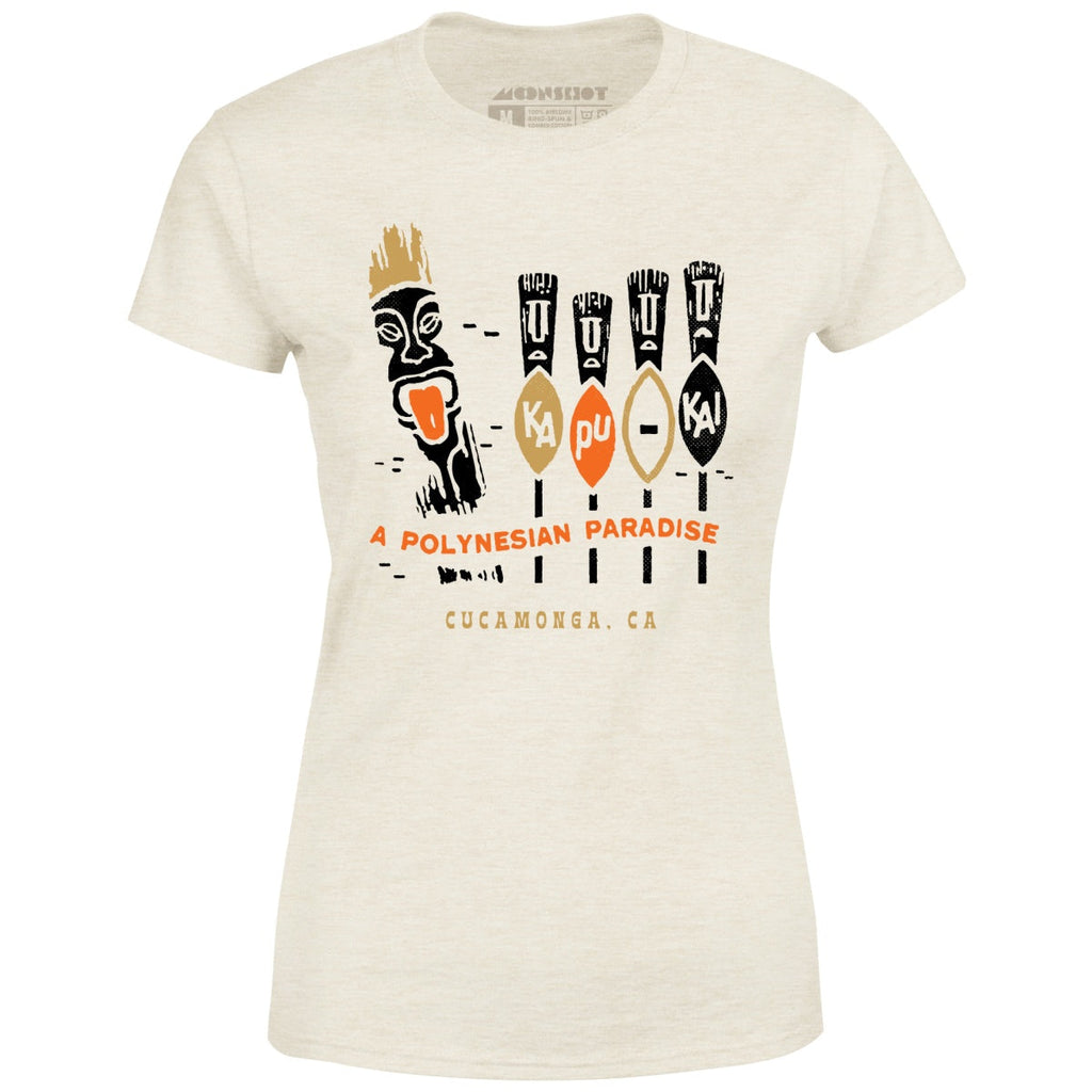 Kapu Kai - Cucamonga, CA - Vintage Tiki Bar - Women's T-Shirt