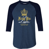 King Pin Lanes - Forestville, OH - Vintage Bowling Alley - 3/4 Sleeve Raglan T-Shirt