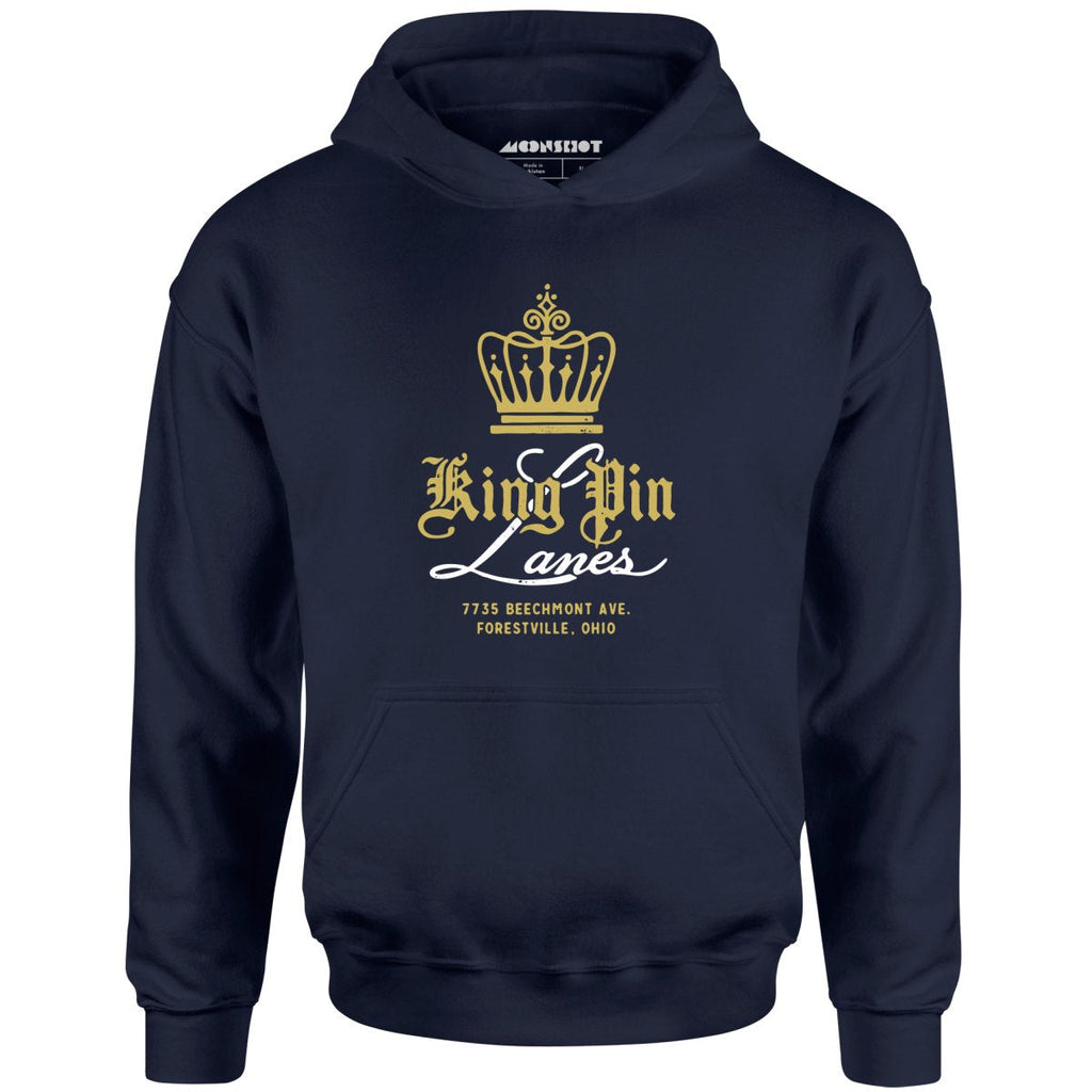 King Pin Lanes - Forestville, OH - Vintage Bowling Alley - Unisex Hoodie