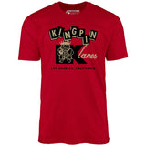 Kingpin Lanes - Los Angeles, CA - Vintage Bowling Alley - Unisex T-Shirt