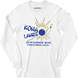 Kona Lanes v2 - Costa Mesa, CA - Vintage Bowling Alley - Long Sleeve T-Shirt