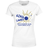 Kona Lanes v2 - Costa Mesa, CA - Vintage Bowling Alley - Women's T-Shirt