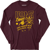 Kona Lanes v3 - Costa Mesa, CA - Vintage Bowling Alley - Long Sleeve T-Shirt