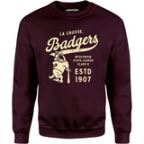 La Crosse Badgers - Wisconsin - Vintage Defunct Baseball Teams - Unisex Sweatshirt